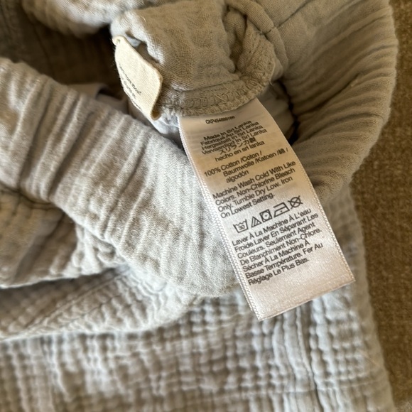 Madewell Easy Pull On Light Spun Cotton Gauze Gray Blue Shorts Pockets XS - Picture 6 of 8